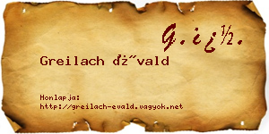 Greilach Évald névjegykártya